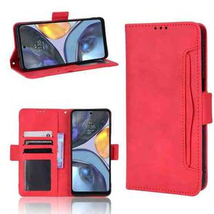 For Motorola Moto G22 Skin Feel Calf Texture Card Slots Leather Phone Case(Red)