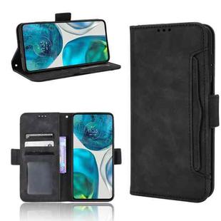 For Motorola Moto G52 4G Skin Feel Calf Texture Card Slots Leather Phone Case(Black)