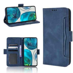 For Motorola Moto G52 4G Skin Feel Calf Texture Card Slots Leather Phone Case(Blue)