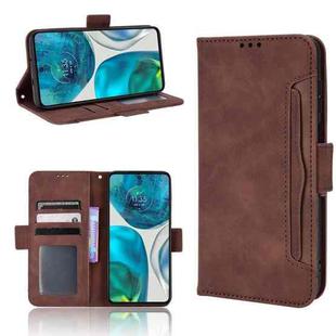 For Motorola Moto G52 4G Skin Feel Calf Texture Card Slots Leather Phone Case(Brown)