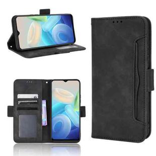 For vivo Y55 5G / T1 5G / Y75 5G Skin Feel Calf Texture Card Slots Leather Phone Case(Black)