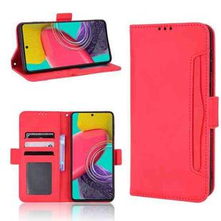 For Samsung Galaxy M33 5G Skin Feel Calf Texture Card Slots Leather Phone Case(Red)