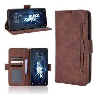 1 For Xiaomi Black Shark 5 RS Skin Feel Calf Texture Card Slots Leather Phone Case(Brown)