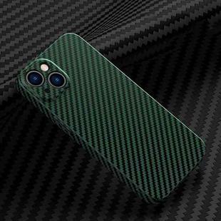 Carbon Fiber Texture Phone Case For iPhone 13(Green)