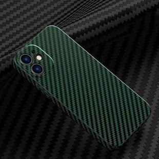 Carbon Fiber Texture Phone Case For iPhone 12(Green)