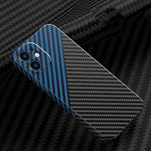 Carbon Fiber Texture Phone Case For iPhone 12(Black Blue)