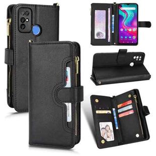 For Doogee X96 Pro Litchi Texture Zipper Leather Phone Case(Black)