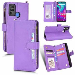 For Doogee X96 Pro Litchi Texture Zipper Leather Phone Case(Purple)