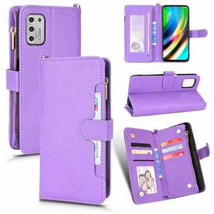 For Motorola Moto G Stylus 5G 2021 Litchi Texture Zipper Leather Phone Case(Purple)