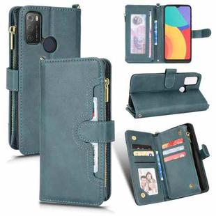 For Alcatel 1S 2021 / 3L 2021 Litchi Texture Zipper Leather Phone Case(Green)