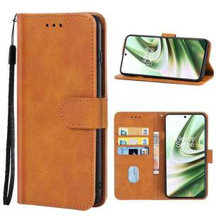 For OnePlus 10R Leather Phone Case(Brown)