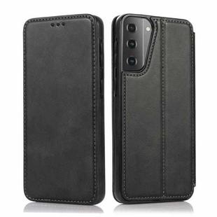 For Samsung Galaxy S21 5G Knight Magnetic Suction Leather Phone Case(Black)
