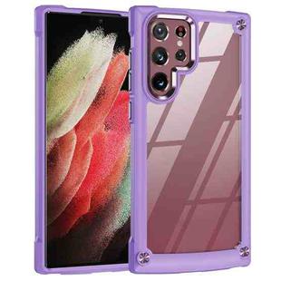 For Samsung Galaxy S22 Ultra 5G TPU + PC Lens Protection Phone Case(Purple)