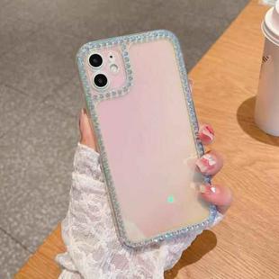 For iPhone 11 Color Plated Crystal Diamond Phone Case (Gradient Pink)