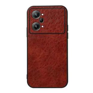 For OPPO K10 Pro 5G Accurate Hole Crazy Horse Texture PU Phone Case(Coffee)