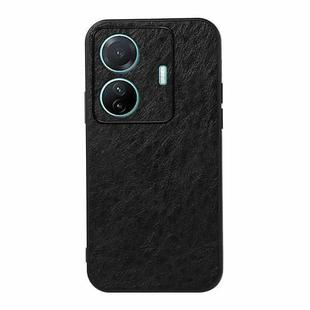 For vivo S15e Accurate Hole Crazy Horse Texture PU Phone Case(Black)
