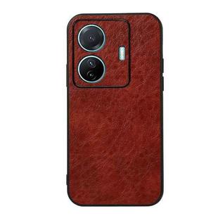 For vivo S15e Accurate Hole Crazy Horse Texture PU Phone Case(Coffee)