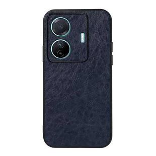 For vivo S15e Accurate Hole Crazy Horse Texture PU Phone Case(Blue)