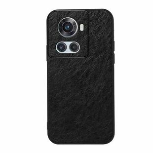 For OnePlus Ace Accurate Hole Crazy Horse Texture PU Phone Case(Black)