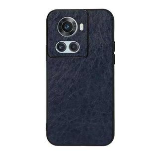 For OnePlus Ace Accurate Hole Crazy Horse Texture PU Phone Case(Blue)