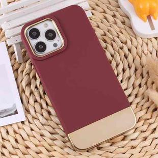 For iPhone 13 Pro Max TPU + Electroplated PC Phone Case (Red)