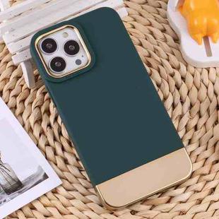 For iPhone 13 Pro TPU + Electroplated PC Phone Case (Green)