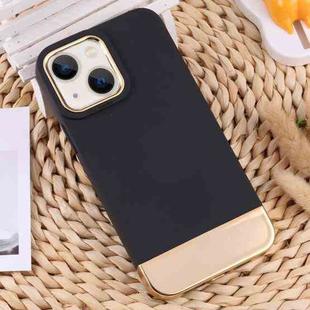 For iPhone 13 TPU + Electroplated PC Phone Case(Black)