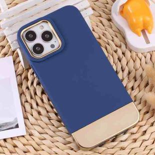 For iPhone 12 / 12 Pro TPU + Electroplated PC Phone Case(Blue)