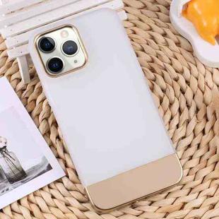 For iPhone 11 Pro Max TPU + Electroplated PC Phone Case (White)