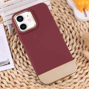 For iPhone 11 TPU + Electroplated PC Phone Case (Red)