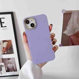 For iPhone 13 Liquid Silicone Electroplating + Flannel Phone Case(Purple)