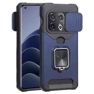 For OnePlus 10 Pro Sliding Camera Cover Design PC + TPU Shockproof Phone Case(Blue)