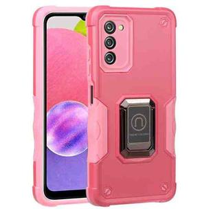 For Samsung Galaxy A03s 165.8mm Ring Holder Non-slip Armor Phone Case(Pink)
