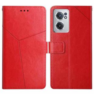 For OnePlus Nord CE 2 5G Y Stitching Horizontal Flip Leather Phone Case(Red)