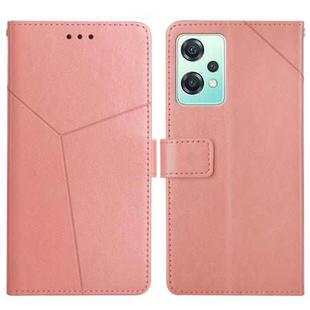 For OnePlus Nord CE 2 Lite/Realme 9 Pro 5G/Realme V25 Y Stitching Horizontal Flip Leather Phone Case(Rose Gold)