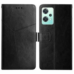 For OnePlus Nord CE 2 Lite/Realme 9 Pro 5G/Realme V25 Y Stitching Horizontal Flip Leather Phone Case(Black)