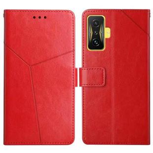 For Xiaomi Poco F4 GT Y Stitching Horizontal Flip Leather Phone Case(Red)