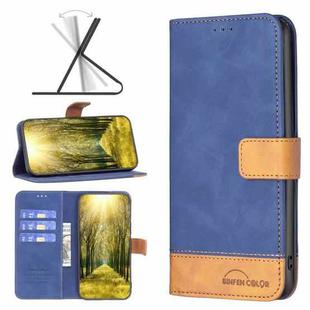 For Motorola Moto G200 5G / Edge S30 5G BF11 Color Matching Skin Feel Leather Phone Case(Blue)