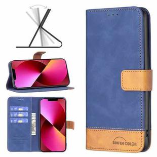 For iPhone 13 BF11 Color Matching Skin Feel Leather Phone Case For iPhone 8 Plus / 7 Plus(Blue)