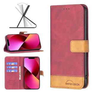 For iPhone 13 BF11 Color Matching Skin Feel Leather Phone Case For iPhone 8 Plus / 7 Plus(Red)