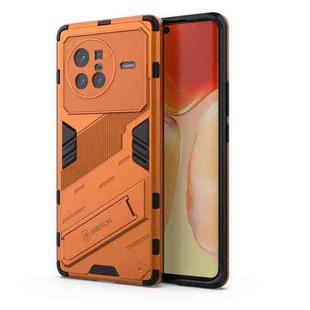 For vivo X80 Punk Armor PC + TPU Phone Case with Holder(Orange)