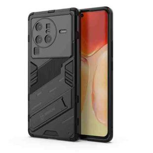 For vivo X80 Pro Punk Armor PC + TPU Phone Case with Holder(Black)
