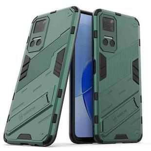 For Honor Play6T Punk Armor PC + TPU Phone Case with Holder(Green)