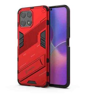 For Honor X30i / Play6T Pro / X8 Punk Armor PC + TPU Phone Case with Holder(Red)