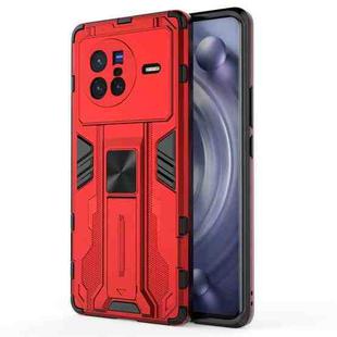 For vivo X80 Supersonic PC + TPU Shock-proof Phone Case(Red)