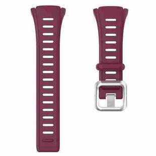 For POLAR Polar FT60 Men's Silicone Watch Band(Red Wine)