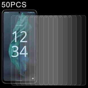 50 PCS 0.26mm 9H 2.5D Tempered Glass Film For Sharp Aquos R7