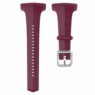 For POLAR Polar FT60 Women's Silicone Watch Band(Red Wine)