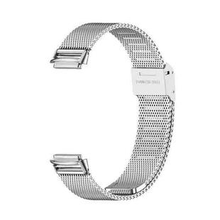 For Fitbit Luxe Mijobs Milan Buckle Stainless Steel Metal Watch Band(Silver)