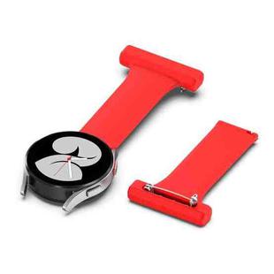 20mm Silicone Nurse Brooch Watch Band(Red)